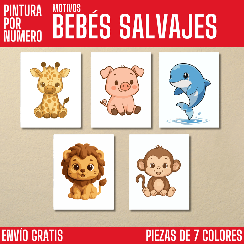2x1 Motivos "SENCILLOS" | Pintura x NUMEROS - 7 COLORES