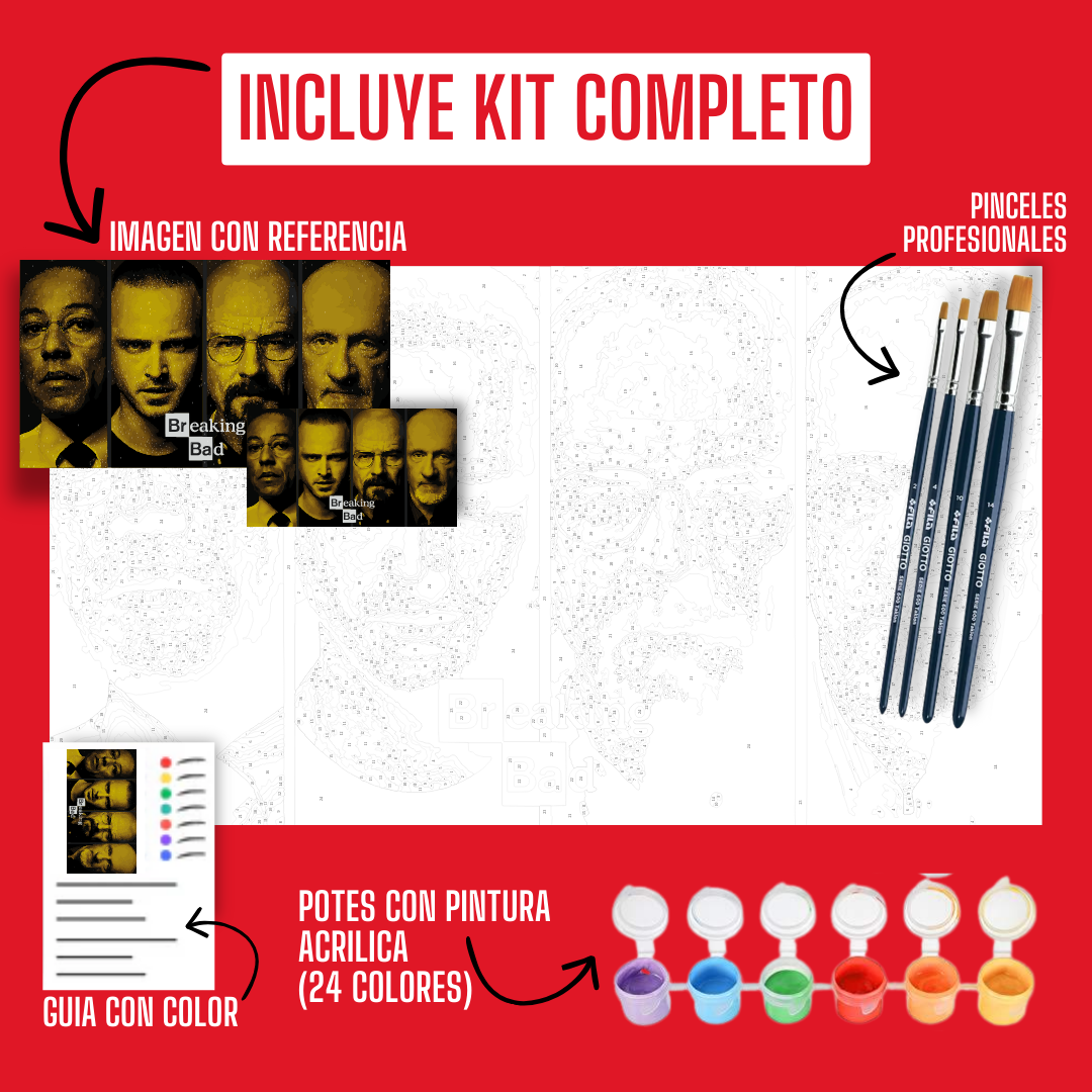 Cuadro para pintar con números "Breaking Bad"