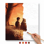 Cuadro para pintar con números "Zuko y su tío Iroh"