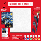 Cuadro para pintar con números "Hogwarts - Versión noche estrellada"