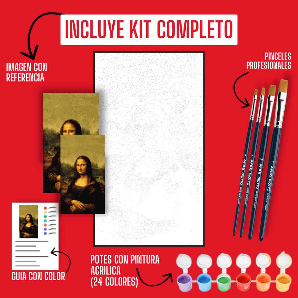 Cuadro para pintar con números "Monalisa (La Gioconda)"