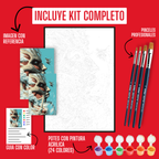 Cuadro para pintar con números "Levi VS Colossal"