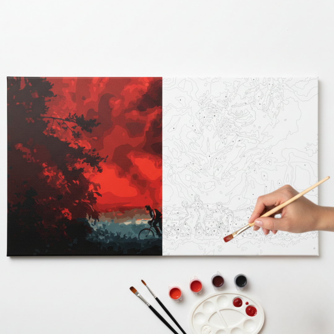 Cuadro para pintar con números "Stranger things VECNA"
