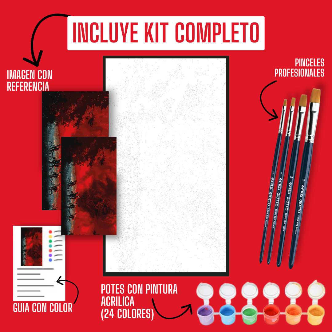 Cuadro para pintar con números "Stranger things VECNA"