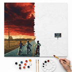 Cuadro para pintar con números "Stranger things 1Temp"