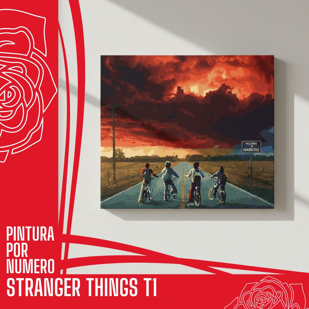 Cuadro para pintar con números "Stranger things 1Temp"