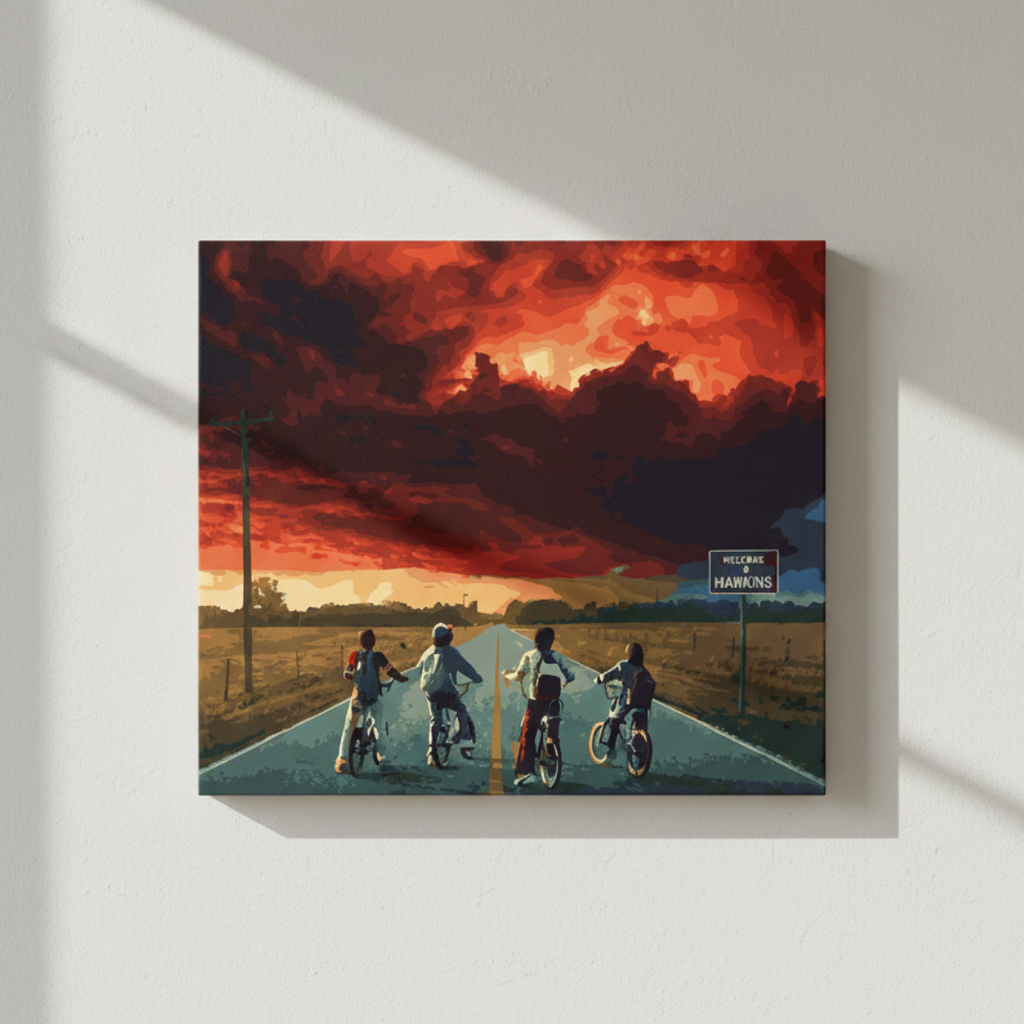 Cuadro para pintar con números "Stranger things 1Temp"