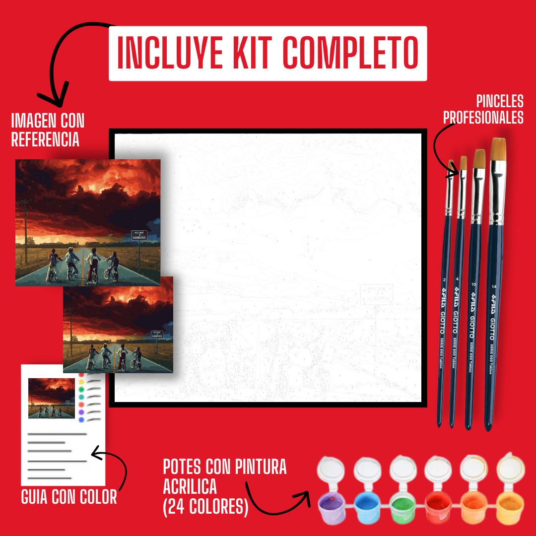 Cuadro para pintar con números "Stranger things 1Temp"