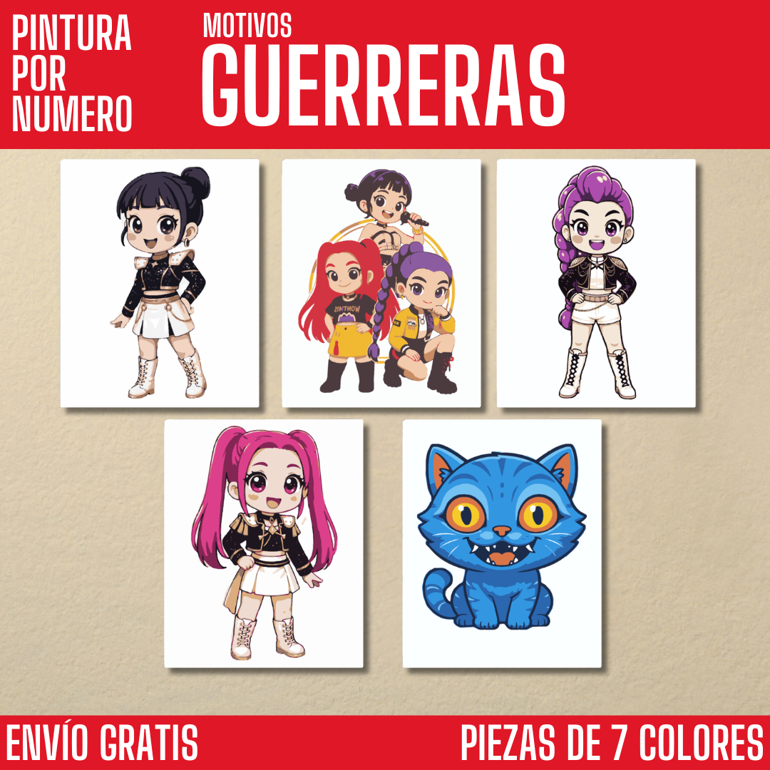 2x1 Motivos "SENCILLOS" | Pintura x NUMEROS - 7 COLORES