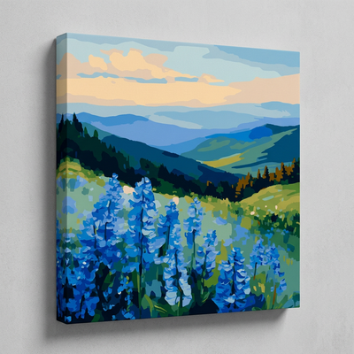 Valle de Lupinos Azules