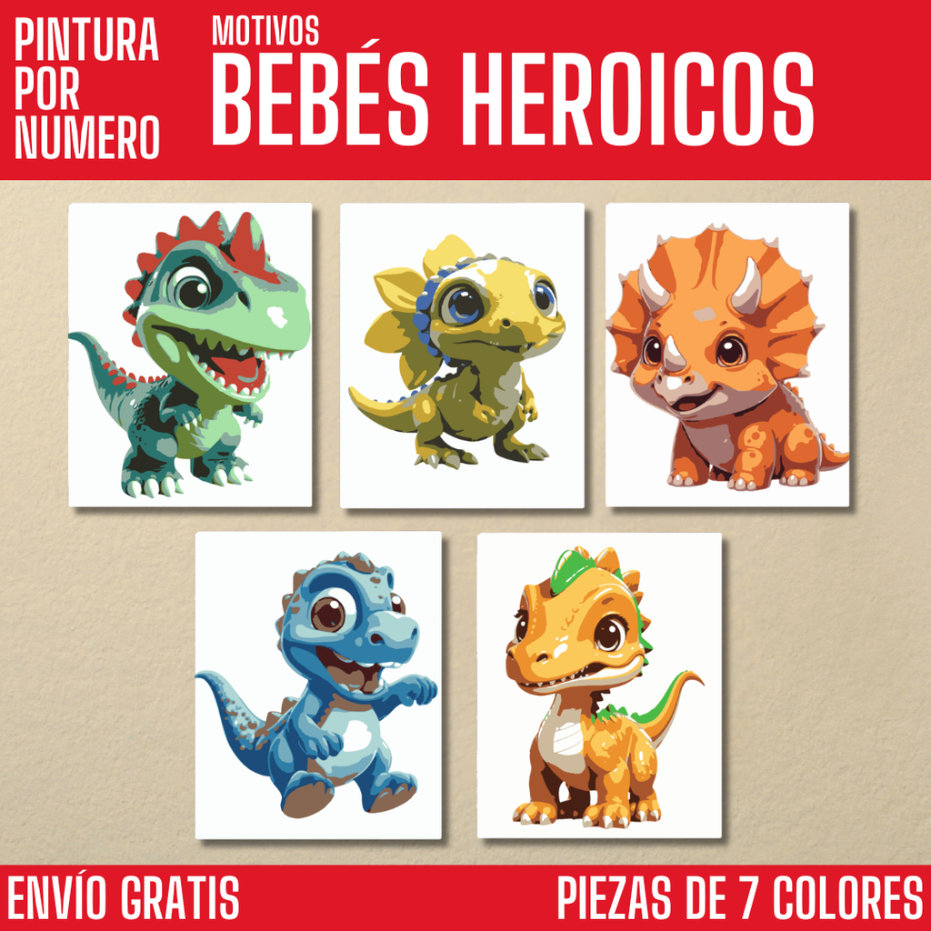 2x1 Motivos "SENCILLOS" | Pintura x NUMEROS - 7 COLORES